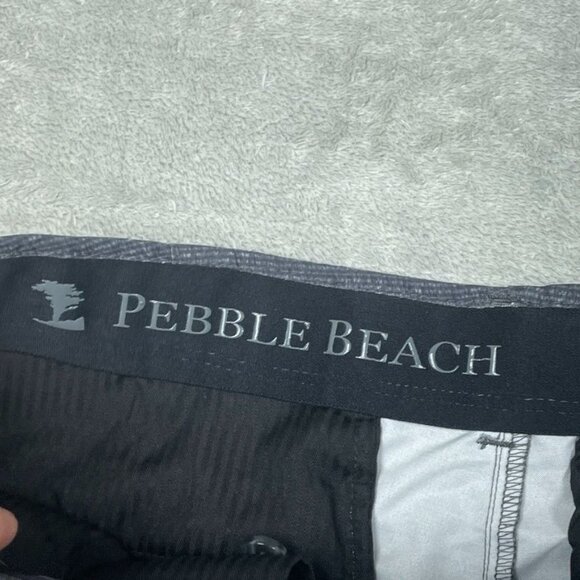 Pebble Beach Mens Size 32 Gray Stretch Polyester Spandex Golf Shorts 6962 - Picture 4 of 6
